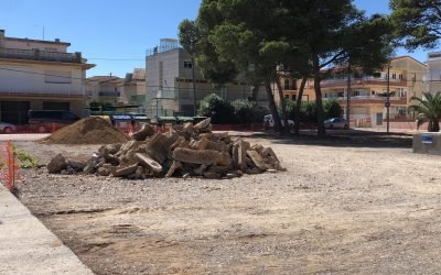 Una de les places dels Griells on s'ha començat a actuar